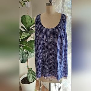 Gap Women's Sleeveless Geometric Pattern Blouse